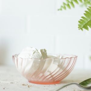 Vintage 1980s Arcoroc Rosaline Pink Swirl bowls